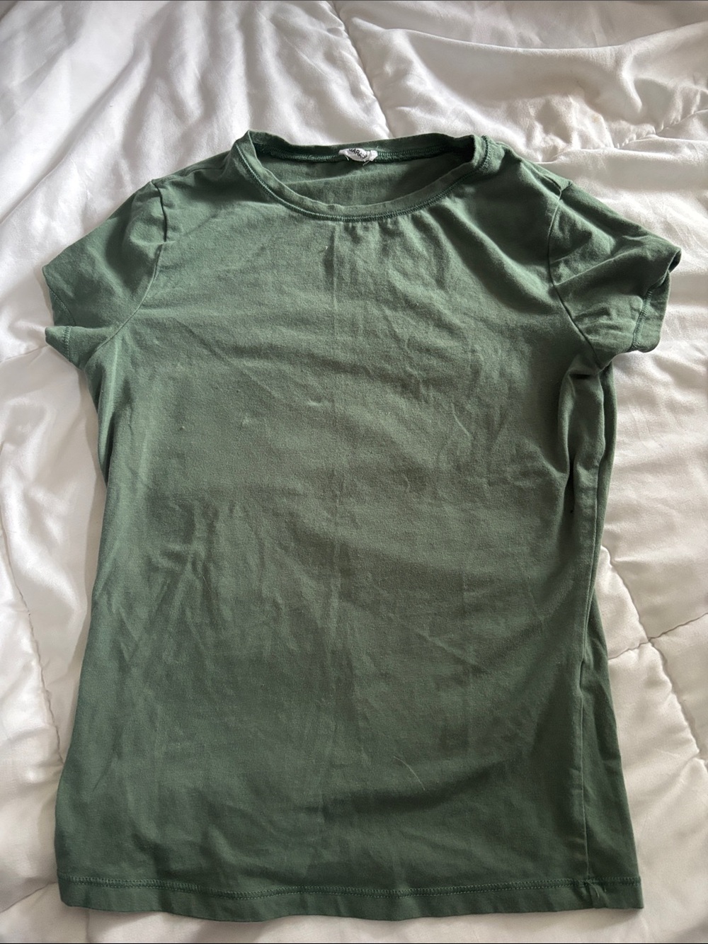 Garage Women's Short Sleeve Crew Neck Tee - Olive Green
